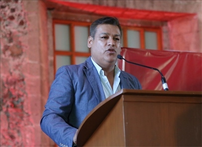 阿爾貝托·維拉致辭。主辦方供圖