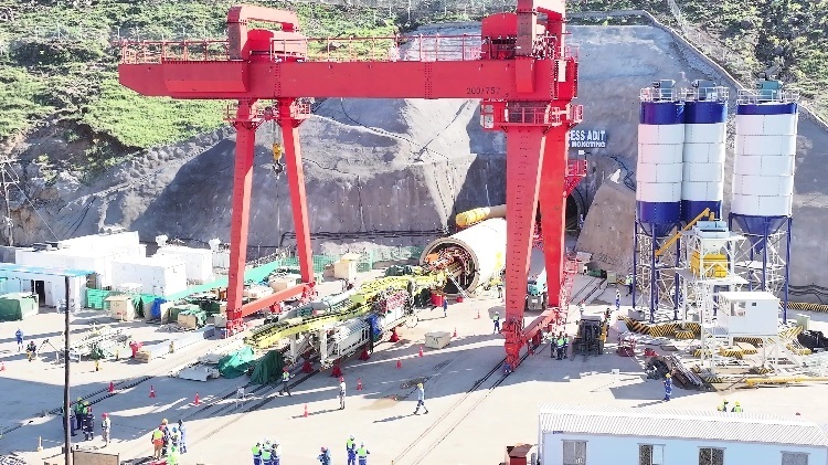 項(xiàng)目步進(jìn)現(xiàn)場(chǎng)。中水電十一局供圖