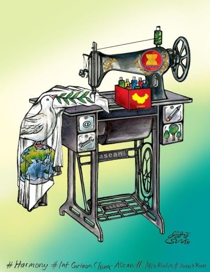 單幅卡通一等獎(jiǎng)獲獎(jiǎng)作品。（主辦方供圖）