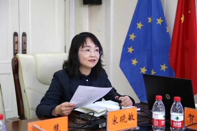 中國社會科學(xué)院歐洲研究所《歐洲研究》總編輯、中國歐洲學(xué)會秘書長宋曉敏教授主持研討會。吳迪攝