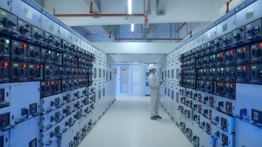 300兆瓦壓氣儲能示范工程低壓配電室。受訪者供圖
