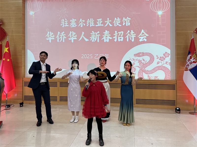 招待會現(xiàn)場表演。諾維薩德孔子學(xué)院供圖