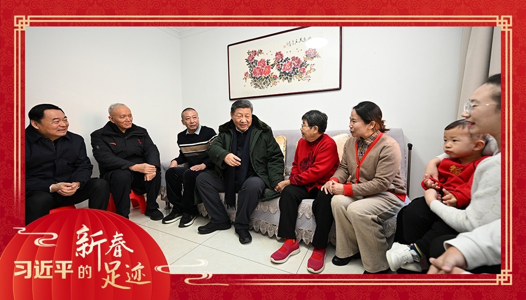 2025年1月23日，農(nóng)歷新年前夕，習(xí)近平總書記在遼寧沈陽大東區(qū)長安街道長安小區(qū)考察時，走進(jìn)居民郎素蘭家中看望。