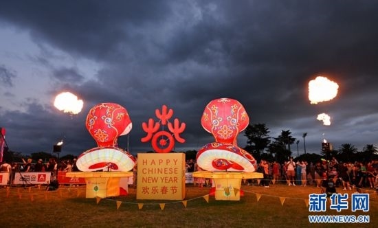 圖為游客在2025年奧克蘭元宵燈節(jié)游覽。（圖片由奧克蘭中國文化中心提供）