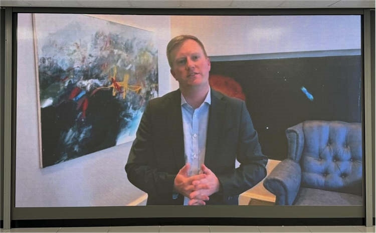 麥克弗森部長通過視頻表達(dá)對中南基建合作前景和未來了良好祝愿。中國銀行約翰內(nèi)斯堡分行供圖