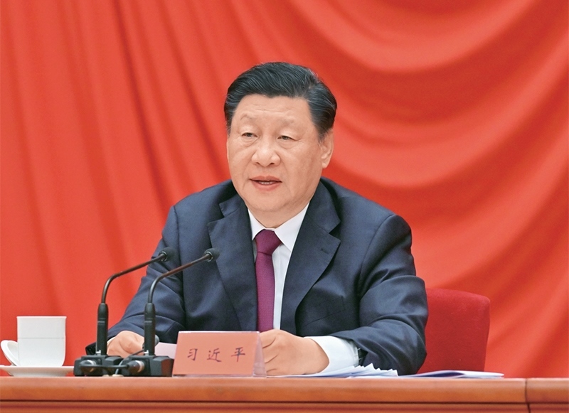 2022年5月10日，慶祝中國共產主義青年團成立100周年大會在北京人民大會堂隆重舉行。中共中央總書記、國家主席、中央軍委主席習近平在大會上發(fā)表重要講話。 新華社記者 岳月偉/攝