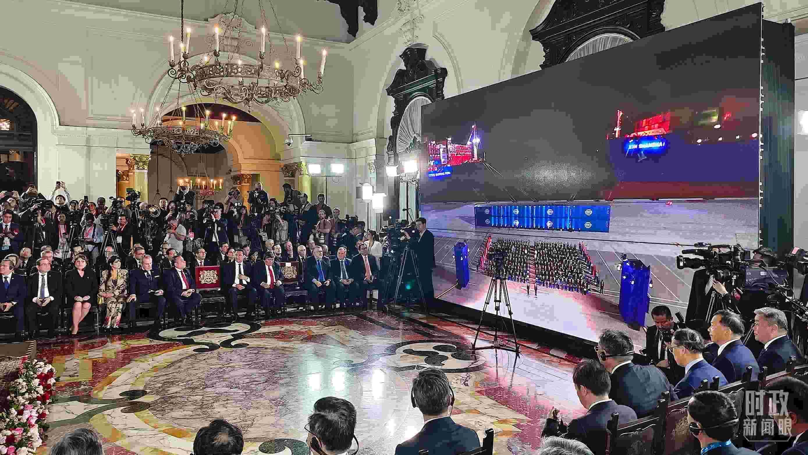 錢凱港開港儀式現(xiàn)場(chǎng)。（總臺(tái)央視記者韓銳拍攝）