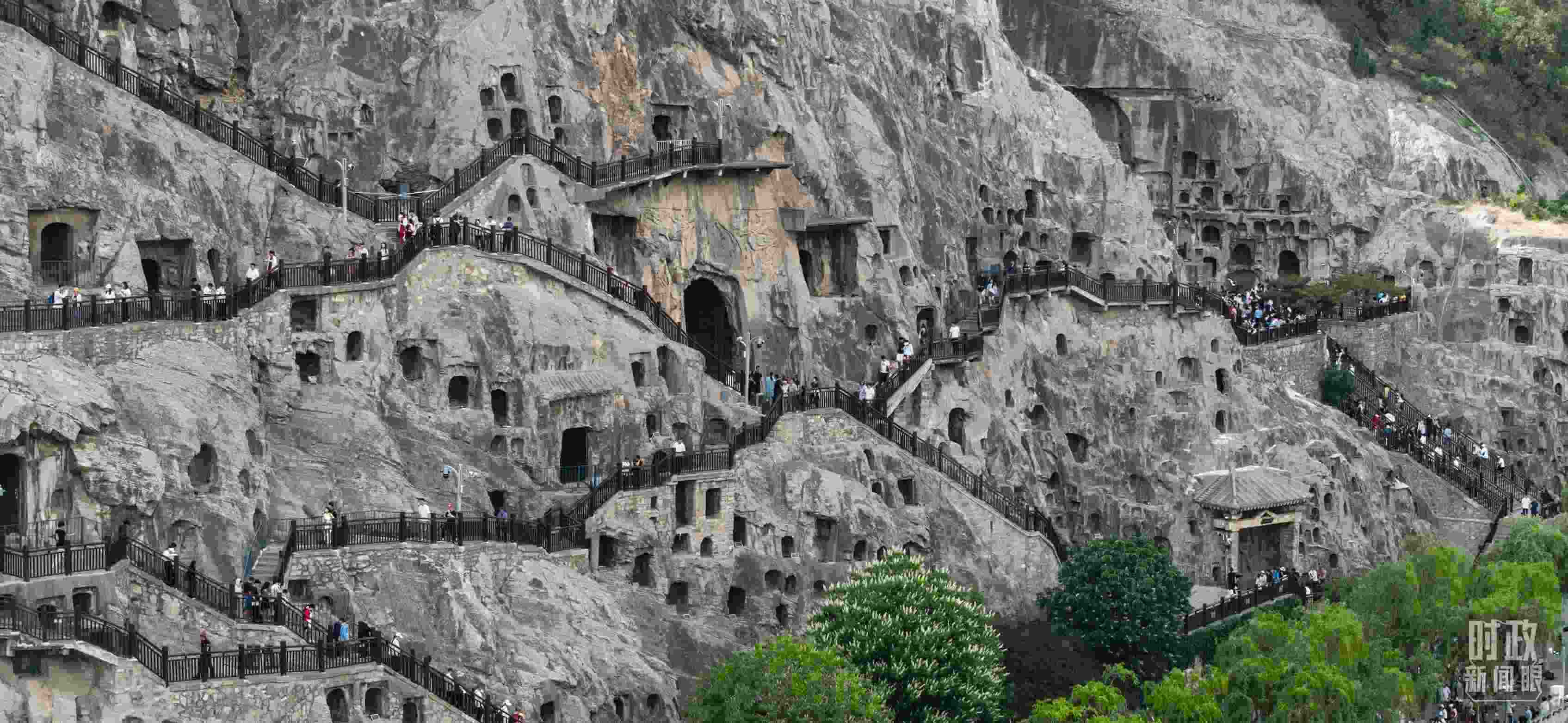 △龍門石窟。（總臺國廣記者李晉拍攝）