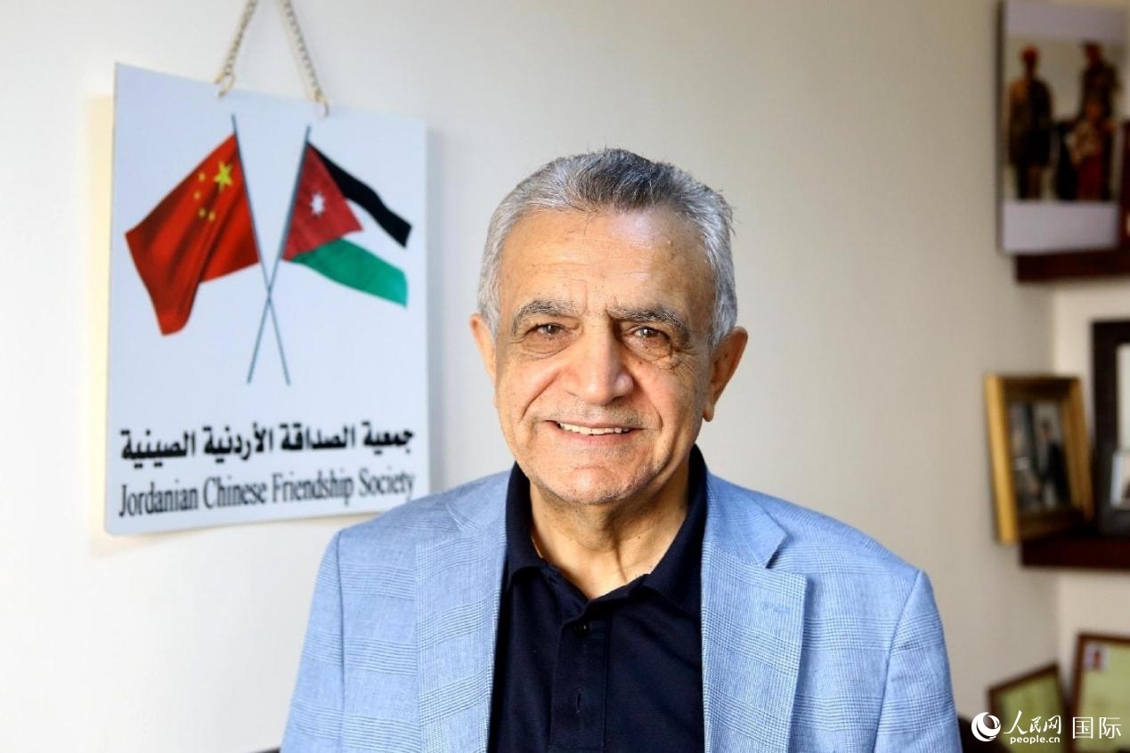 圖為約中友協(xié)主席賈邁勒·達穆爾。人民網(wǎng)納達爾·達烏德攝