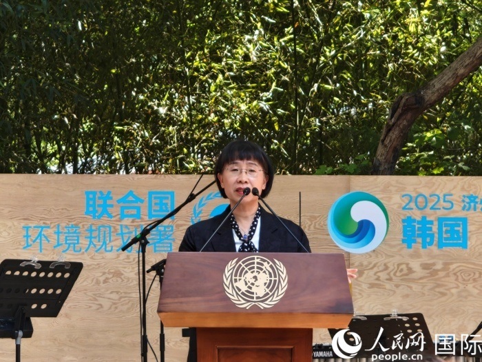 周國梅致辭。人民網(wǎng)記者 李明攝